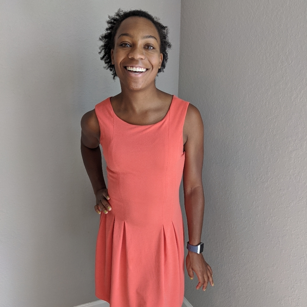 Coral Sleeveless Dress